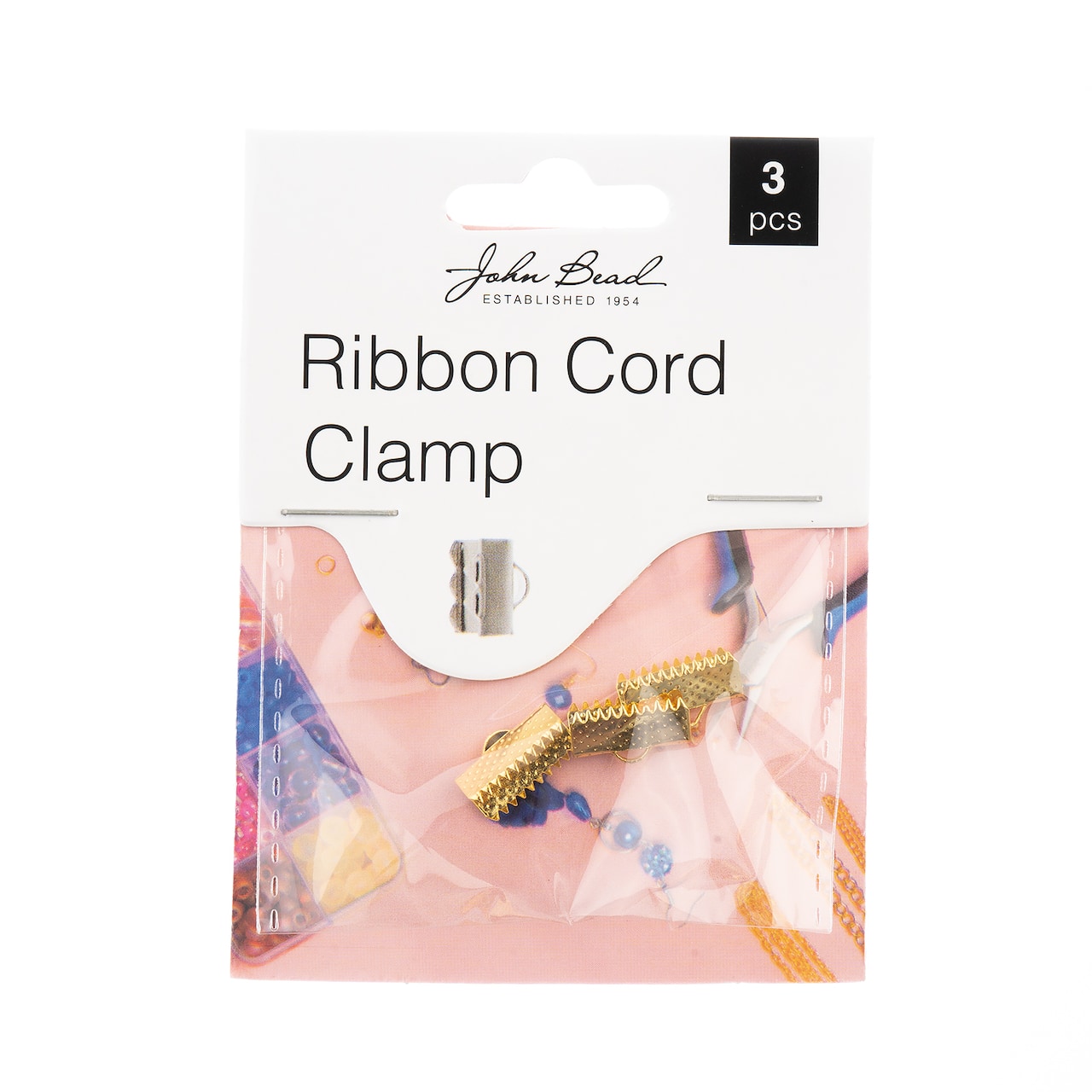 John Bead Must Have Findings 13mm Ribbon Cord Clamps, 3ct.